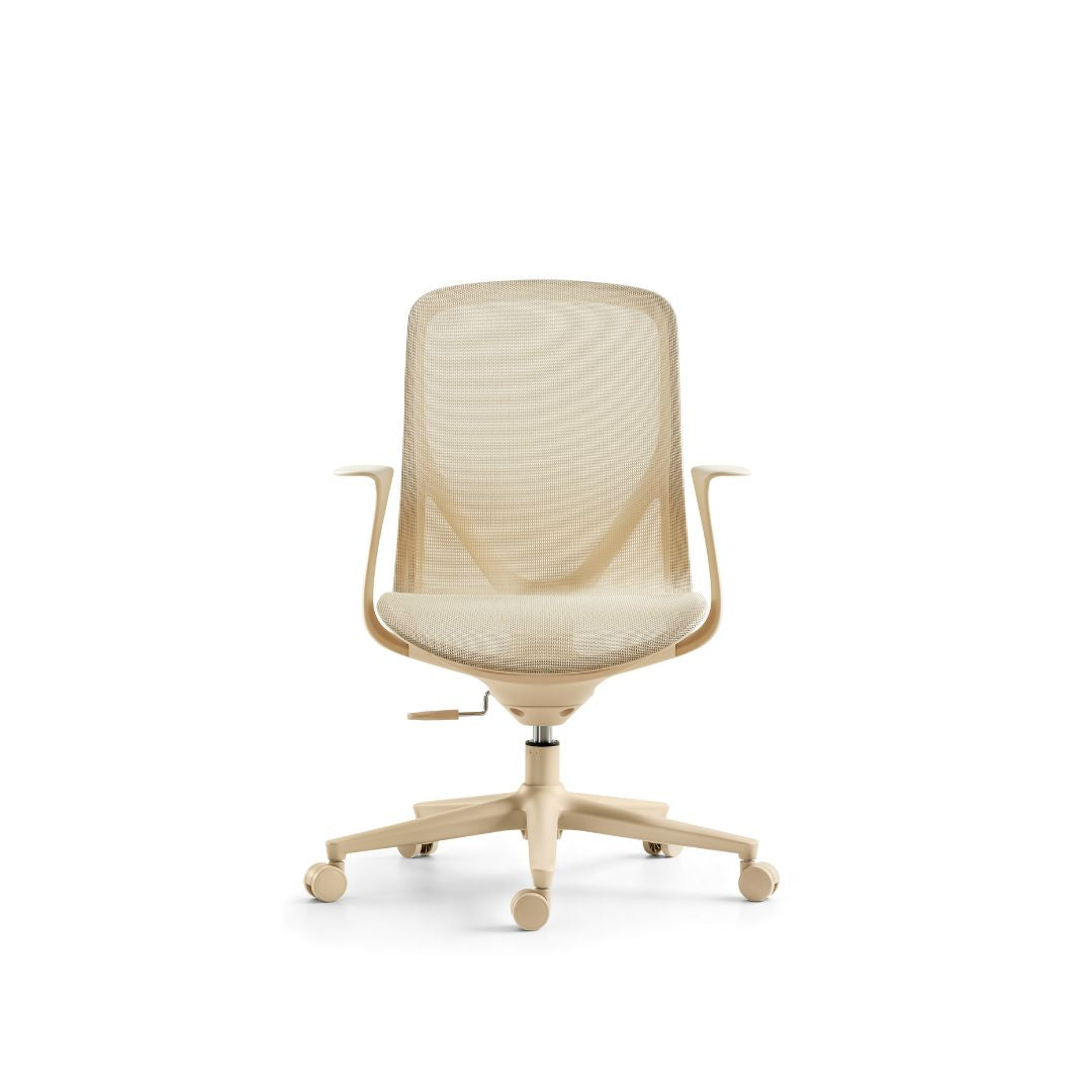 Pre-order 85 Days Delivery Elysian Office Chair LN020 - Latte Coffee