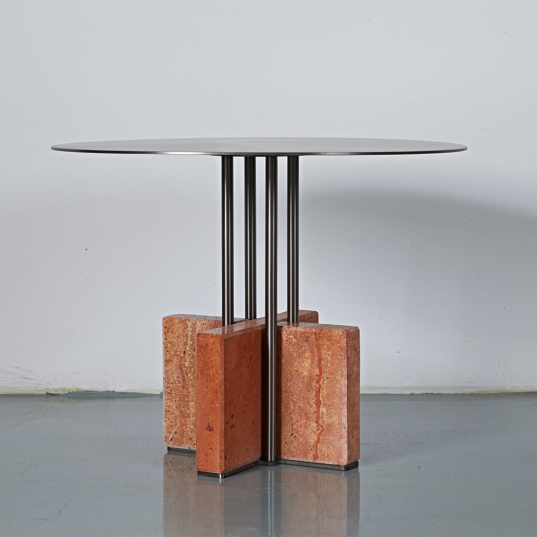 Elysian Travertine Coffee Table JA043-B - Coffee Tables - ebarza Furniture UAE | Shop Modern Furniture in Abu Dhabi & Dubai - مفروشات ايبازرا في الامارات | تسوق اثاث عصري وديكورات مميزة في دبي وابوظبي