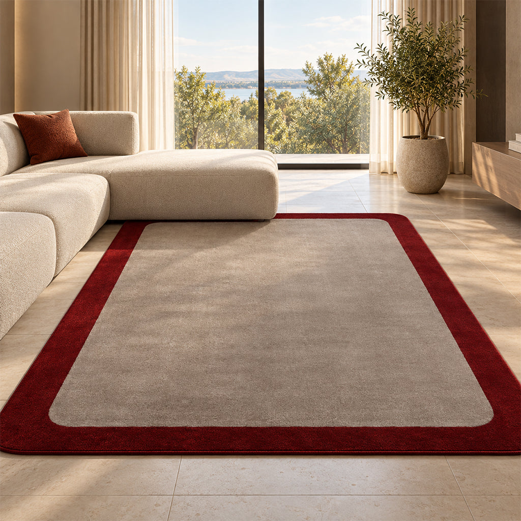 300X200 Cm FRAME-04 ROUNDED CORNER CARPET - BROWN 88 (INNER-C1631)-(OUTER-BOUNTY 20)-FM04
