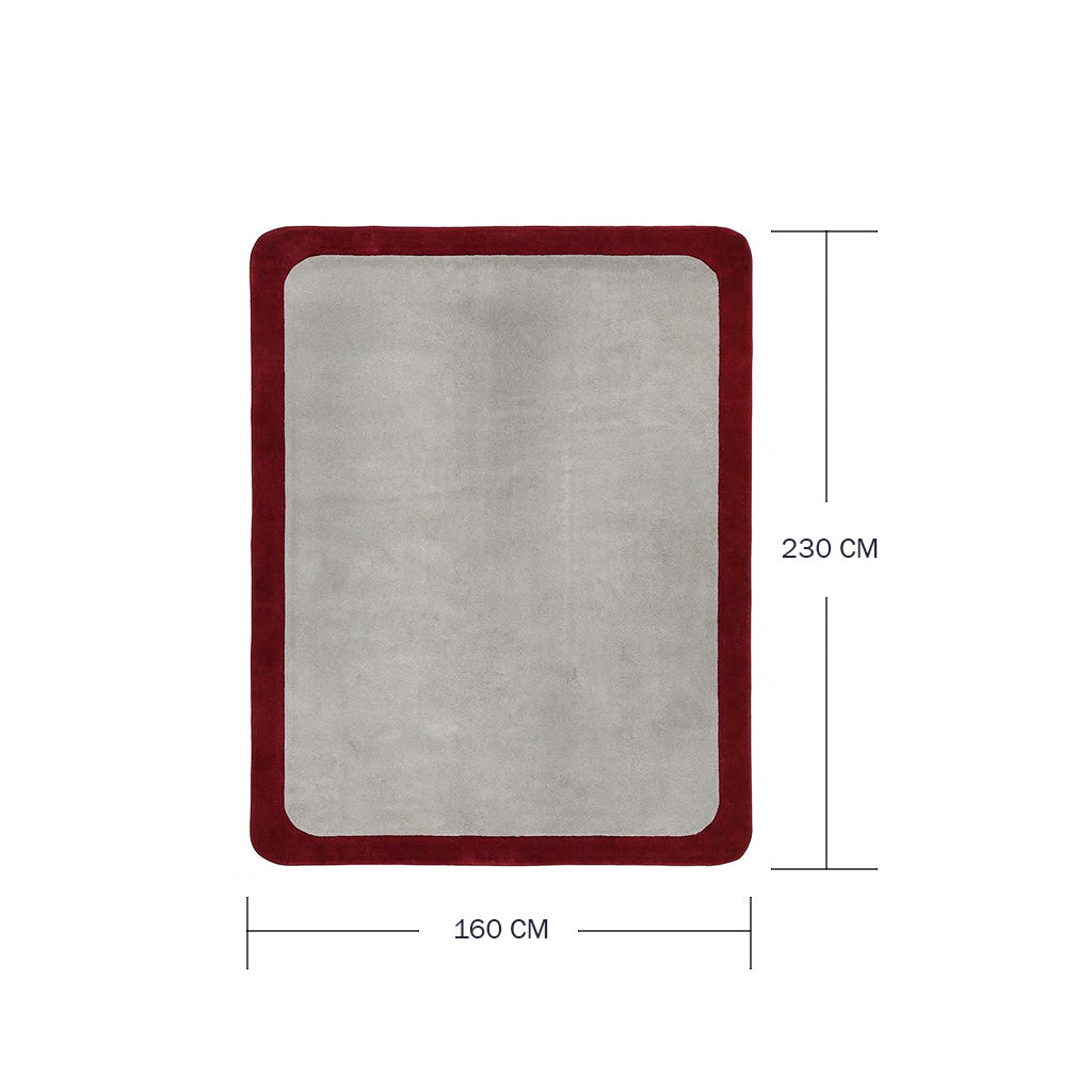 230X160 Cm FRAME-04 ROUNDED CORNER CARPET - BROWN 88 (INNER-C1631)-(OUTER-BOUNTY 20)-FM04