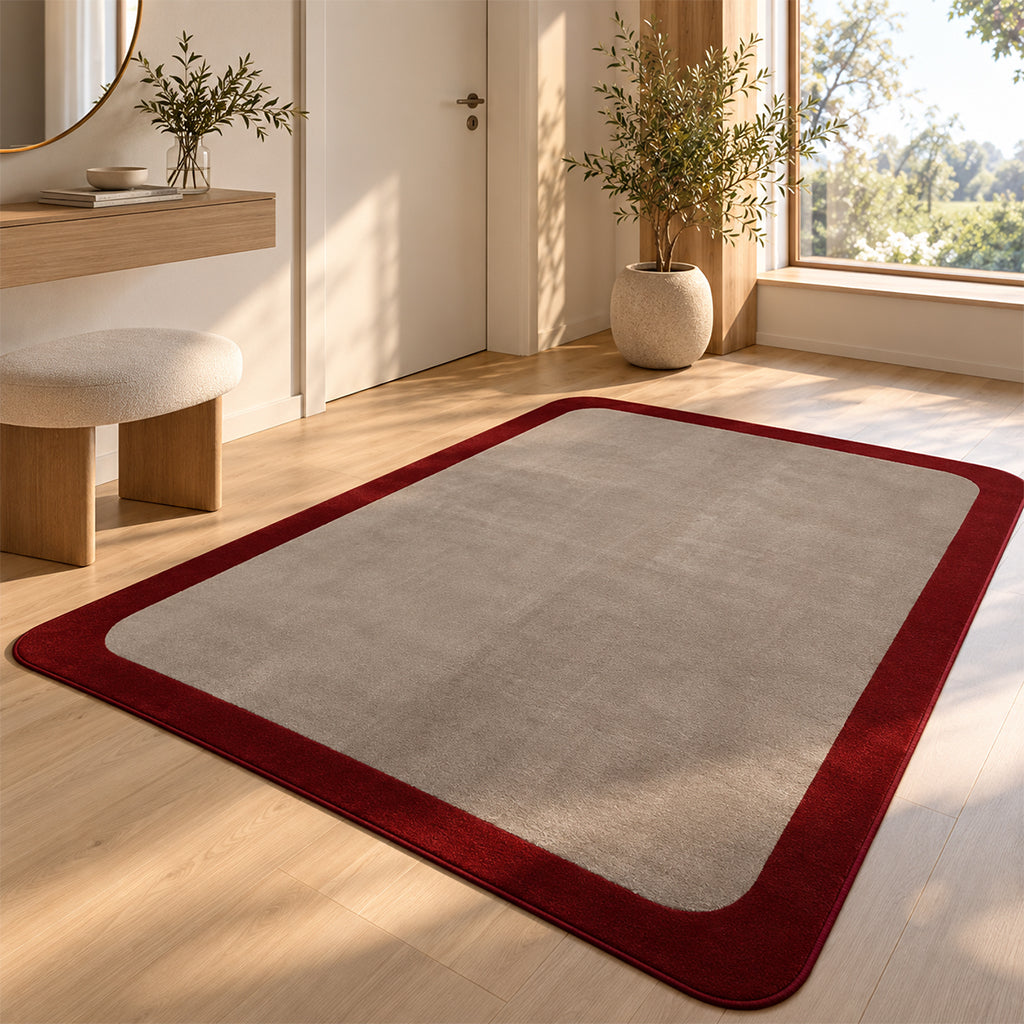 230X160 Cm FRAME-04 ROUNDED CORNER CARPET - BROWN 88 (INNER-C1631)-(OUTER-BOUNTY 20)-FM04