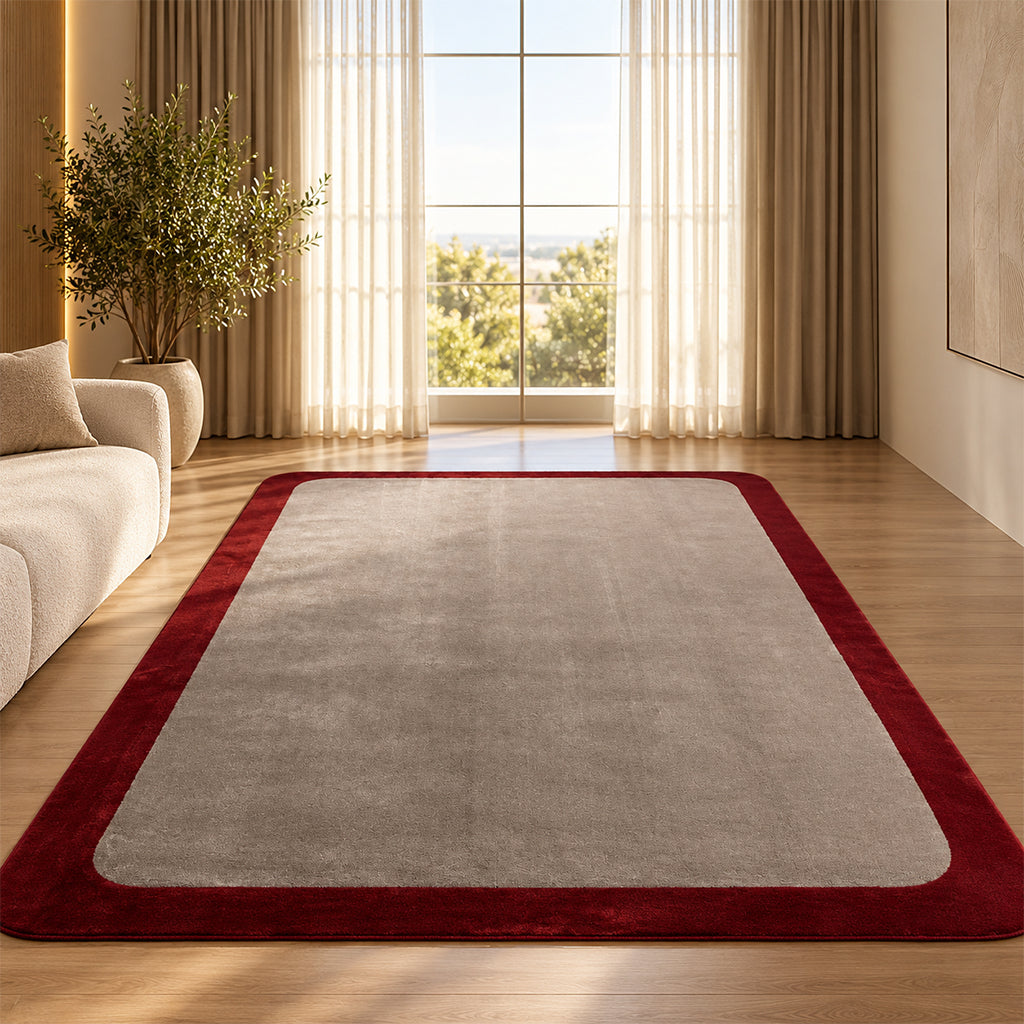 300X200 Cm FRAME-04 ROUNDED CORNER CARPET - BROWN 88 (INNER-C1631)-(OUTER-BOUNTY 20)-FM04