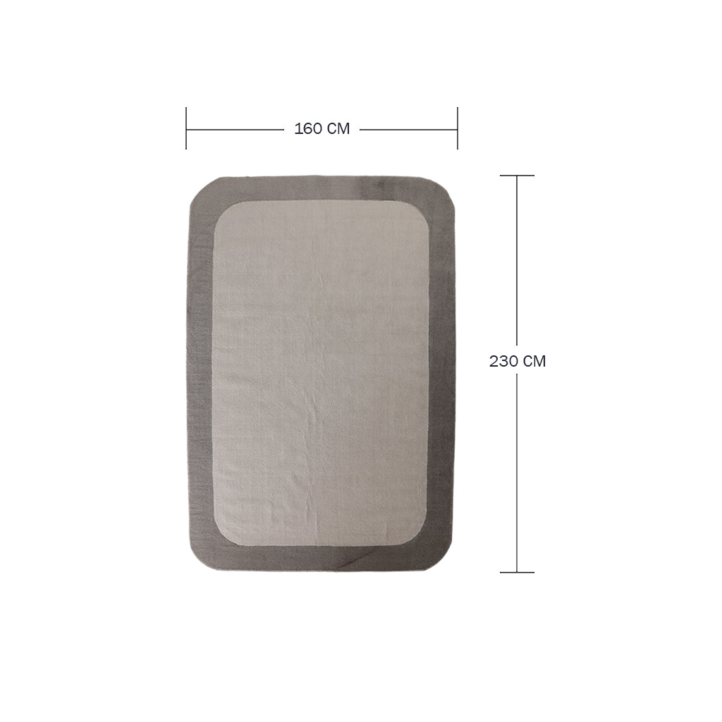 230X160 Cm FRAME-05 ROUNDED CORNER CARPET - (INNER-C1901)-BROWN 88 (OUTER-C1631)-FM05