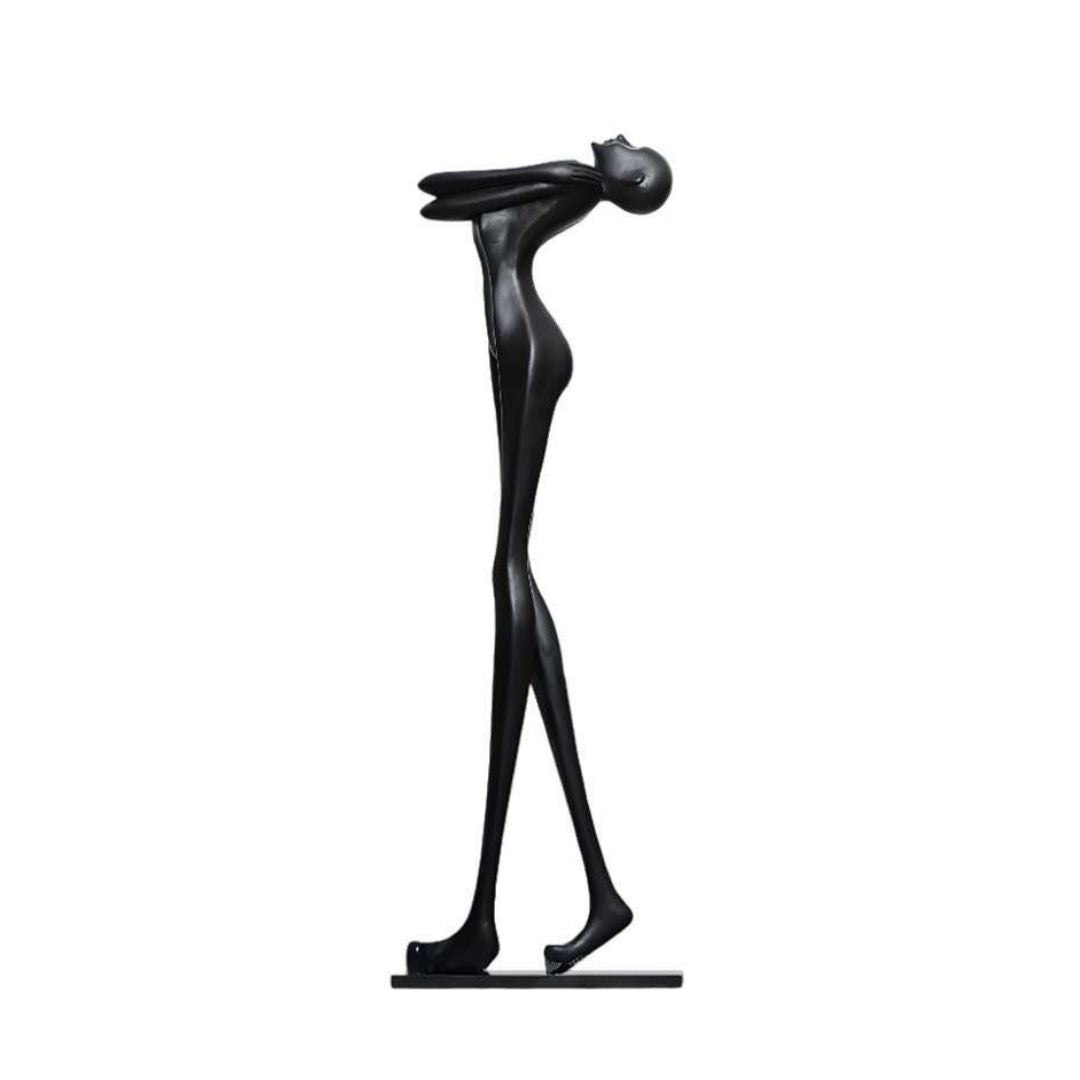Modern fiberglass sculpture by BEACON, 180cm tall, sleek contemporary artwork, detailed surface texture and artistic design.