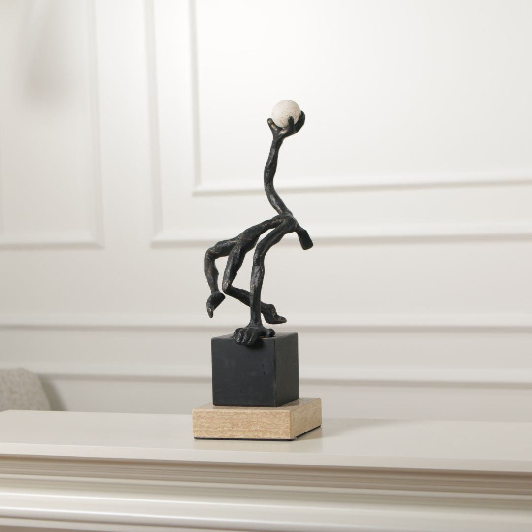 Pre-order 15 Days Delivery Figure Pushing Sphere KA5196A - Home Decor Figurines - ebarza Furniture UAE | Shop Modern Furniture in Abu Dhabi & Dubai - مفروشات ايبازرا في الامارات | تسوق اثاث عصري وديكورات مميزة في دبي وابوظبي