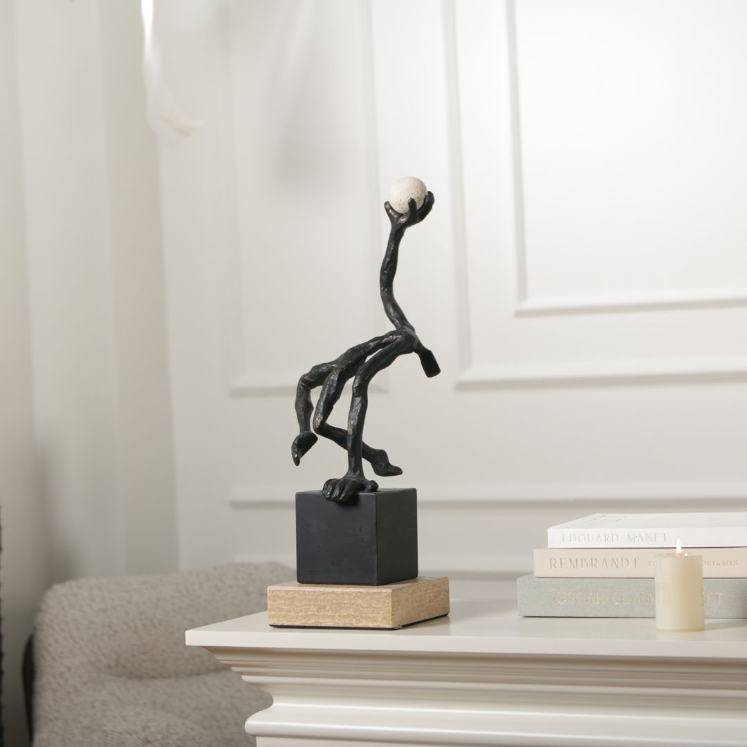 Pre-order 15 Days Delivery Figure Pushing Sphere KA5196A - Home Decor Figurines - ebarza Furniture UAE | Shop Modern Furniture in Abu Dhabi & Dubai - مفروشات ايبازرا في الامارات | تسوق اثاث عصري وديكورات مميزة في دبي وابوظبي