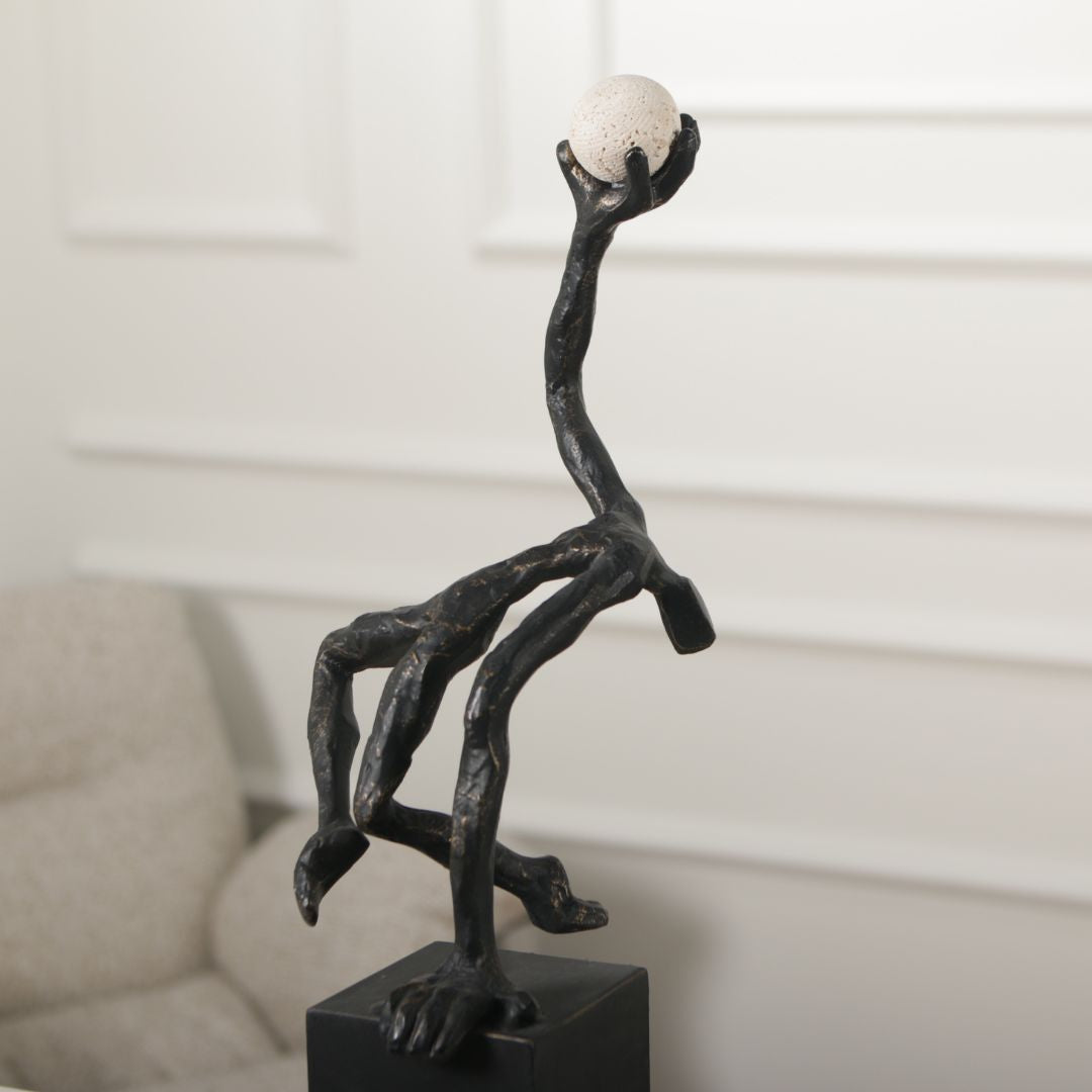 Pre-order 15 Days Delivery Figure Pushing Sphere KA5196A - Home Decor Figurines - ebarza Furniture UAE | Shop Modern Furniture in Abu Dhabi & Dubai - مفروشات ايبازرا في الامارات | تسوق اثاث عصري وديكورات مميزة في دبي وابوظبي