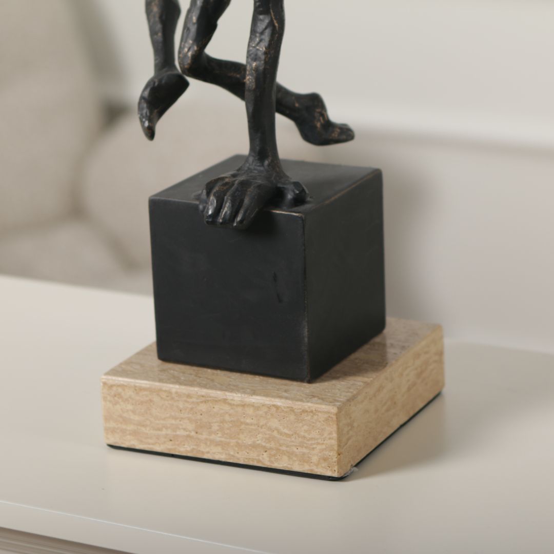 Pre-order 15 Days Delivery Figure Pushing Sphere KA5196A - Home Decor Figurines - ebarza Furniture UAE | Shop Modern Furniture in Abu Dhabi & Dubai - مفروشات ايبازرا في الامارات | تسوق اثاث عصري وديكورات مميزة في دبي وابوظبي