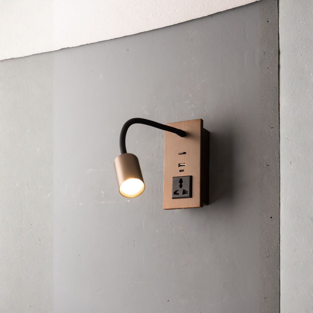 Flexo Hotel Style Headboard/ Wall Reading Lamp Flexo-Ez-WL-28AB - Wall Lamps - ebarza Furniture UAE | Shop Modern Furniture in Abu Dhabi & Dubai - مفروشات ايبازرا في الامارات | تسوق اثاث عصري وديكورات مميزة في دبي وابوظبي