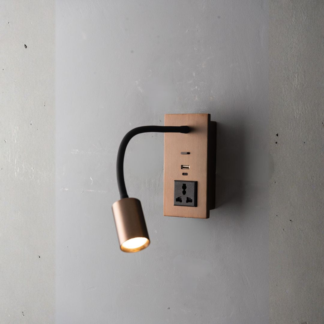 Flexo Hotel Style Headboard/ Wall Reading Lamp Flexo-Ez-WL-28AB - Wall Lamps - ebarza Furniture UAE | Shop Modern Furniture in Abu Dhabi & Dubai - مفروشات ايبازرا في الامارات | تسوق اثاث عصري وديكورات مميزة في دبي وابوظبي