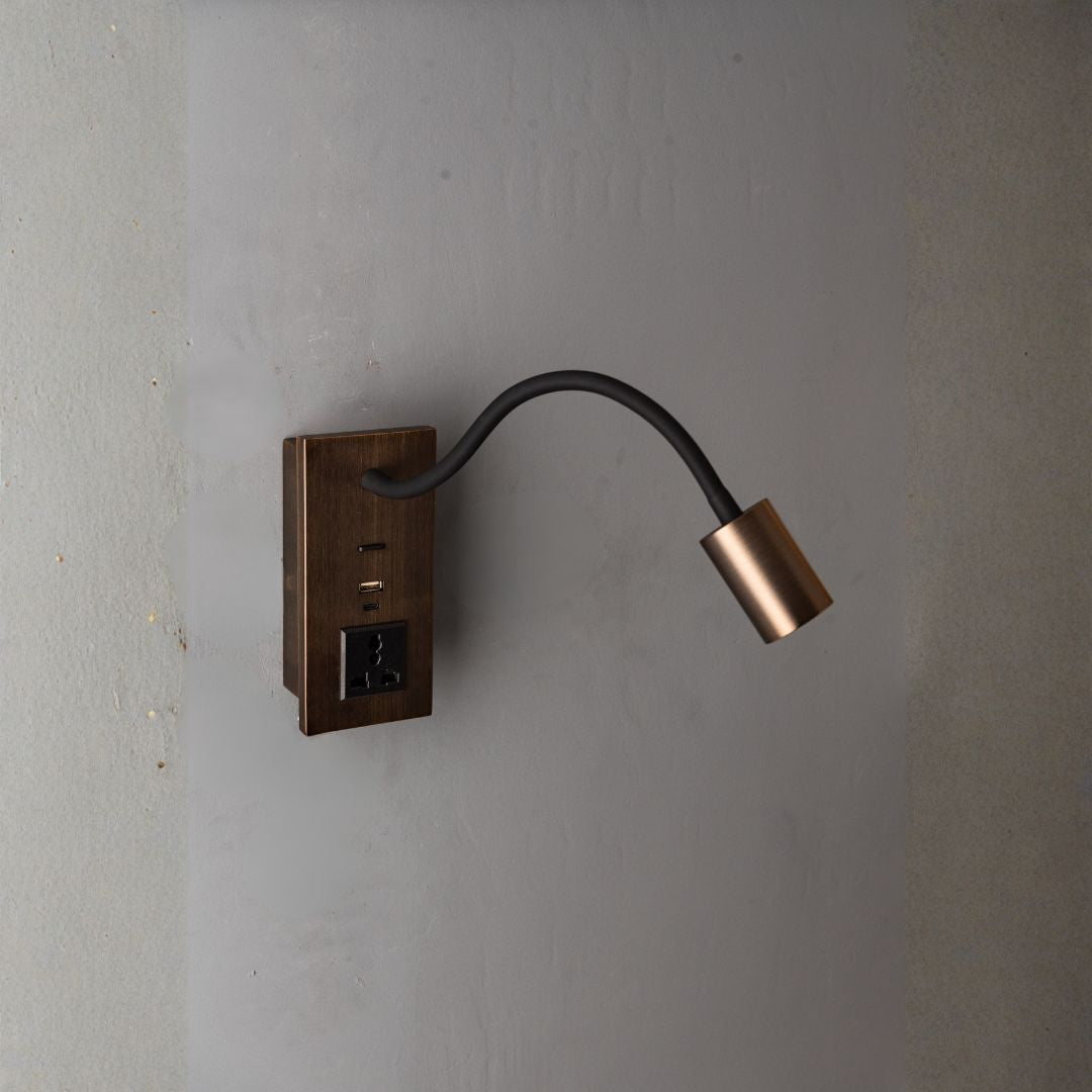 Flexo Hotel Style Headboard/ Wall Reading Lamp Flexo-Ez-WL-28AB - Wall Lamps - ebarza Furniture UAE | Shop Modern Furniture in Abu Dhabi & Dubai - مفروشات ايبازرا في الامارات | تسوق اثاث عصري وديكورات مميزة في دبي وابوظبي