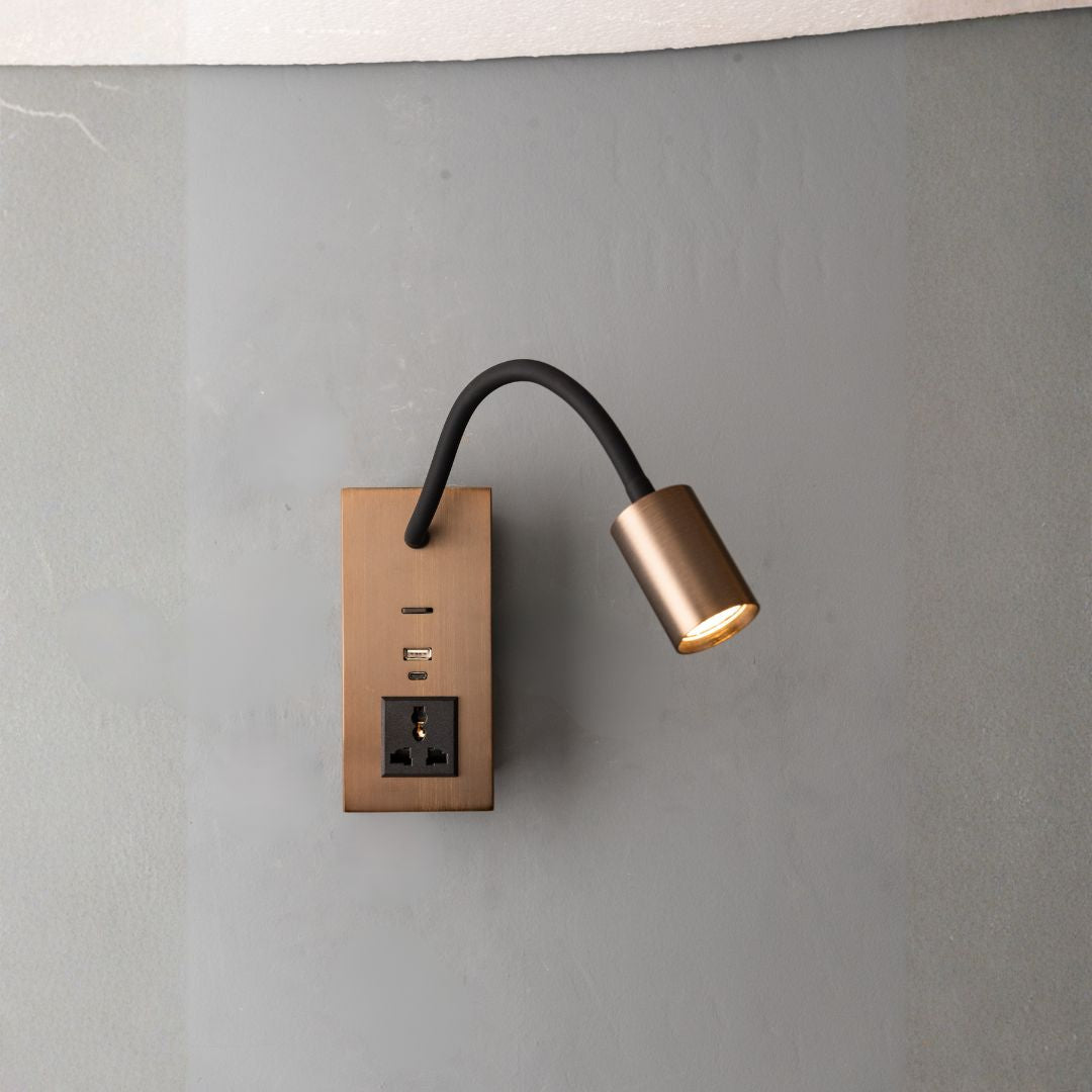 Flexo Hotel Style Headboard/ Wall Reading Lamp Flexo-Ez-WL-28AB - Wall Lamps - ebarza Furniture UAE | Shop Modern Furniture in Abu Dhabi & Dubai - مفروشات ايبازرا في الامارات | تسوق اثاث عصري وديكورات مميزة في دبي وابوظبي