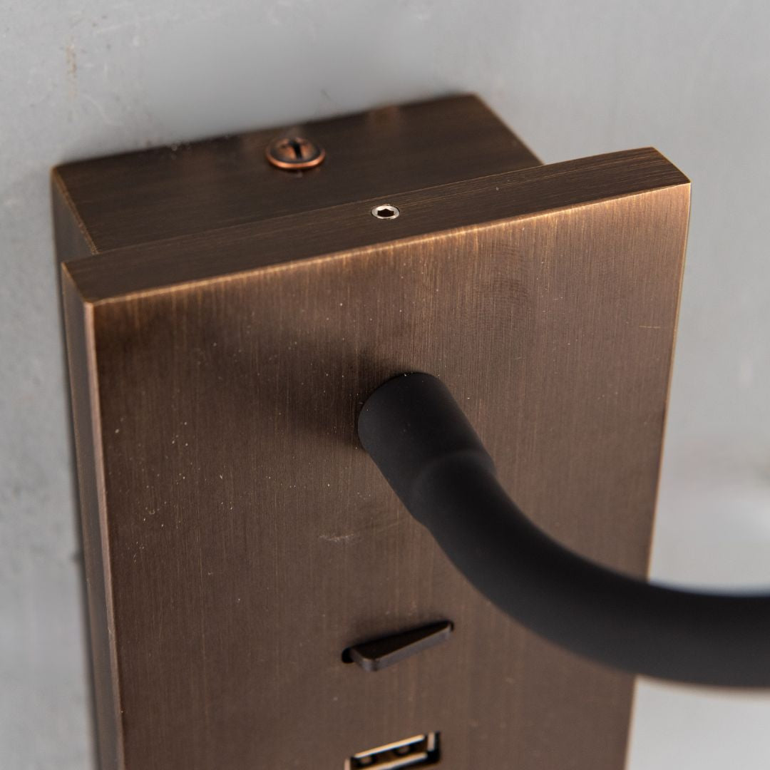 Flexo Hotel Style Headboard/ Wall Reading Lamp Flexo-Ez-WL-28AB - Wall Lamps - ebarza Furniture UAE | Shop Modern Furniture in Abu Dhabi & Dubai - مفروشات ايبازرا في الامارات | تسوق اثاث عصري وديكورات مميزة في دبي وابوظبي