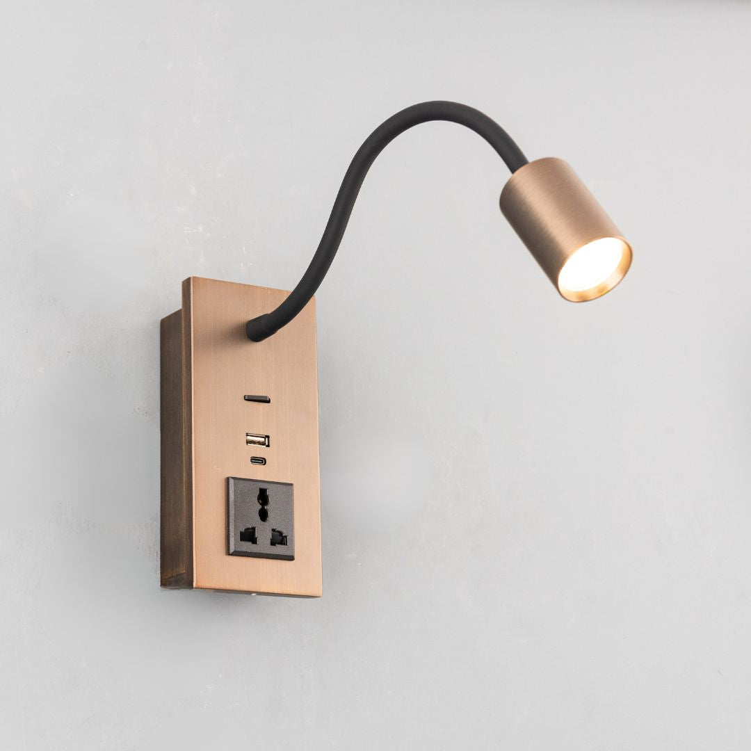 Flexo Hotel Style Headboard/ Wall Reading Lamp Flexo-Ez-WL-28AB - Wall Lamps - ebarza Furniture UAE | Shop Modern Furniture in Abu Dhabi & Dubai - مفروشات ايبازرا في الامارات | تسوق اثاث عصري وديكورات مميزة في دبي وابوظبي