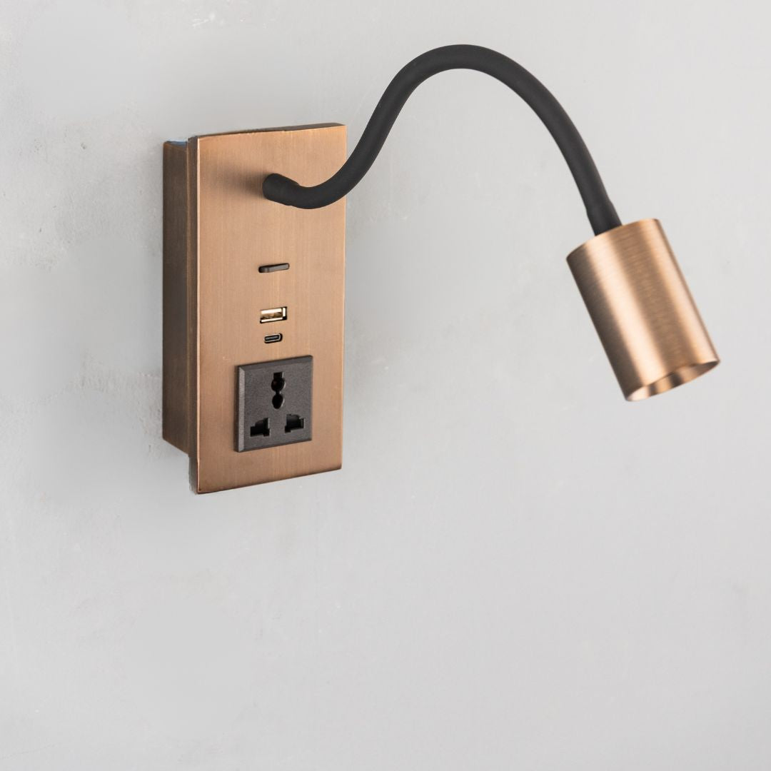 Flexo Hotel Style Headboard/ Wall Reading Lamp Flexo-Ez-WL-28AB - Wall Lamps - ebarza Furniture UAE | Shop Modern Furniture in Abu Dhabi & Dubai - مفروشات ايبازرا في الامارات | تسوق اثاث عصري وديكورات مميزة في دبي وابوظبي