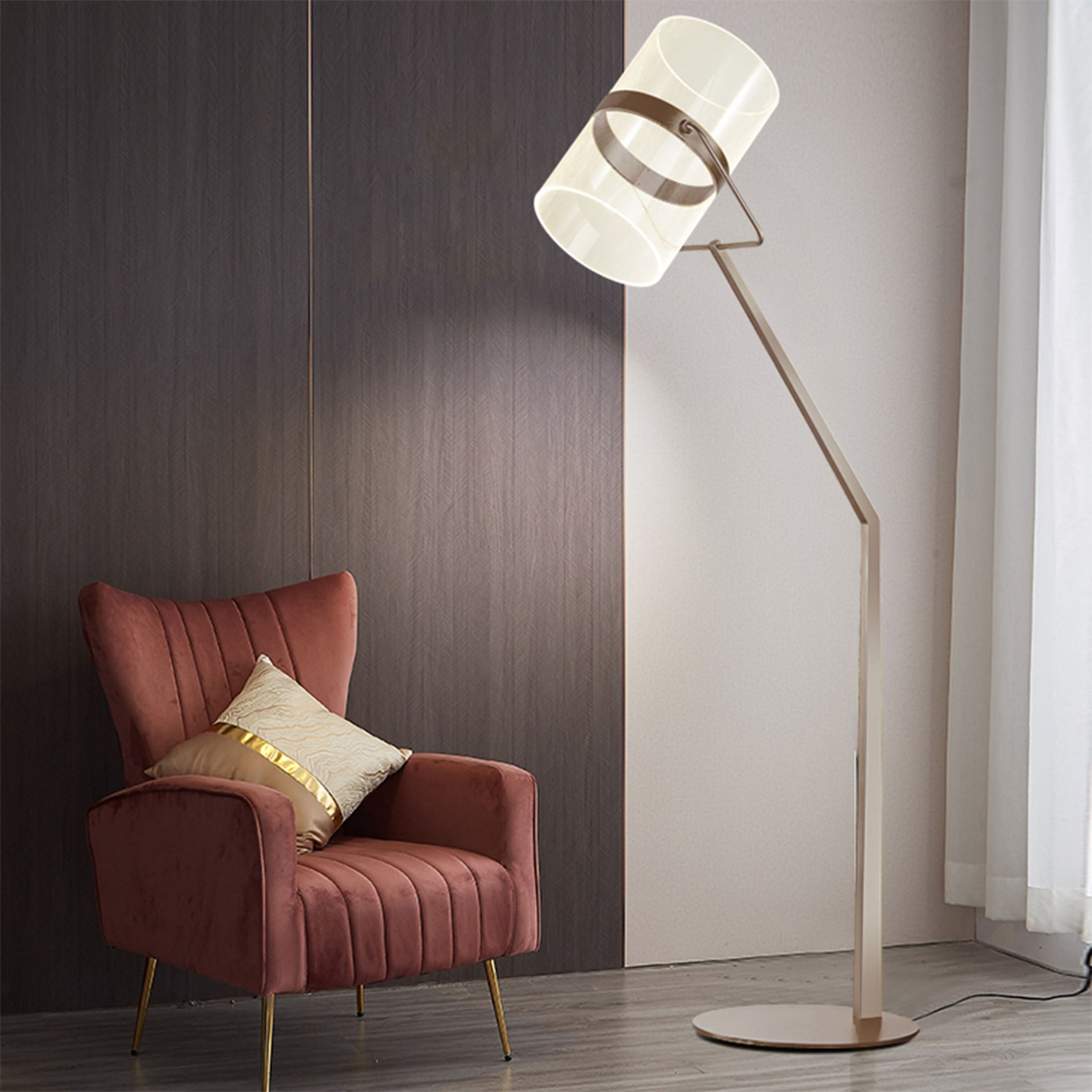 Aura Light Pillar Floor Lamp MA05546F-001 -  Floor Lamps | مصباح أرضي على شكل عمود من أورا لايت - ebarza Furniture UAE | Shop Modern Furniture in Abu Dhabi & Dubai - مفروشات ايبازرا في الامارات | تسوق اثاث عصري وديكورات مميزة في دبي وابوظبي