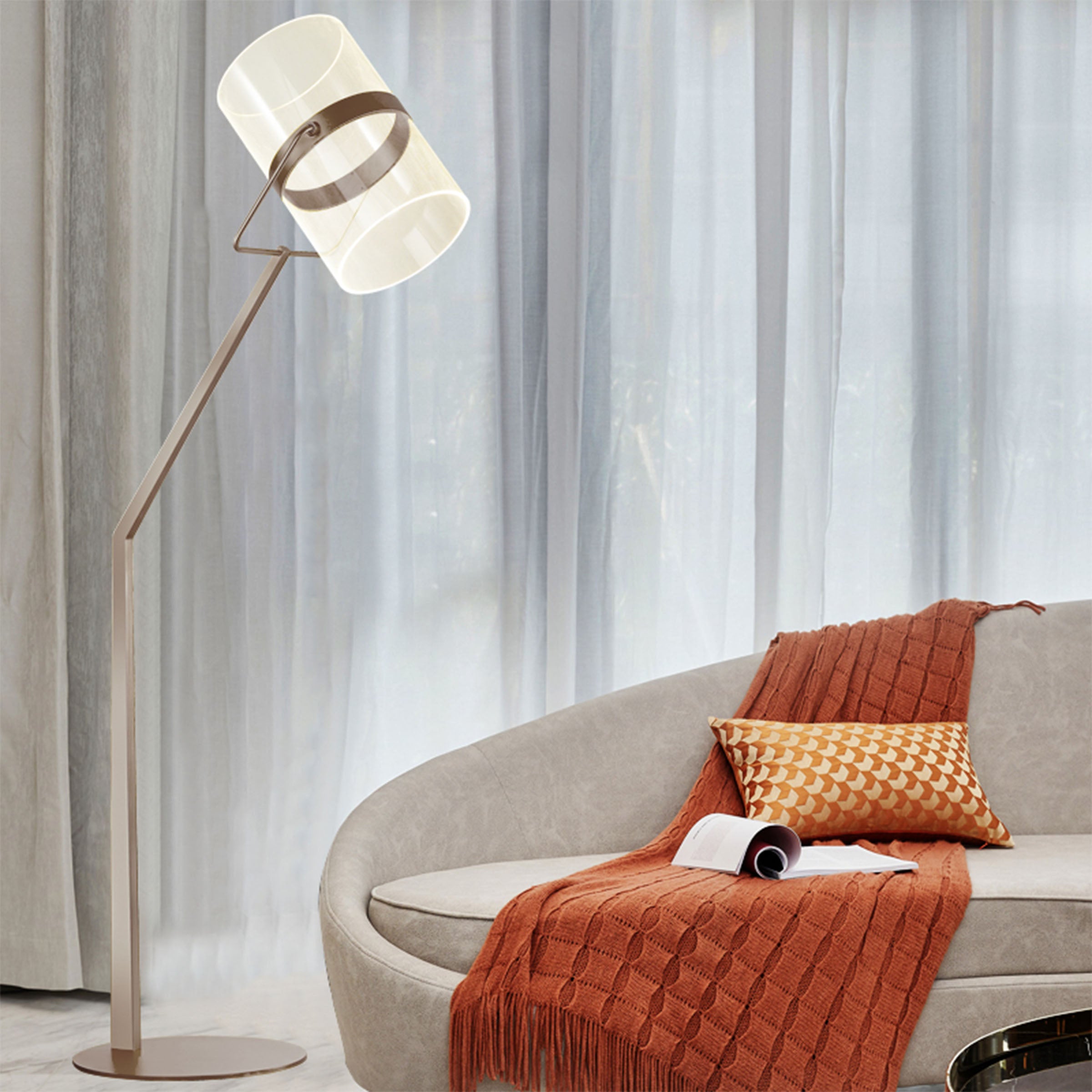 Aura Light Pillar Floor Lamp MA05546F-001 -  Floor Lamps | مصباح أرضي على شكل عمود من أورا لايت - ebarza Furniture UAE | Shop Modern Furniture in Abu Dhabi & Dubai - مفروشات ايبازرا في الامارات | تسوق اثاث عصري وديكورات مميزة في دبي وابوظبي