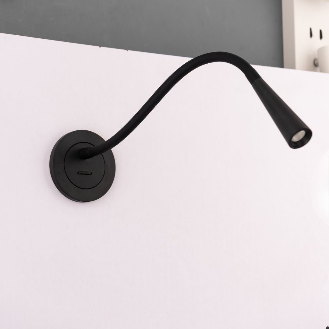 FoSage Hotel Style Headboard/ Wall Reading Lamp FoSage-Ez-WL-02BK - Wall Lamps - ebarza Furniture UAE | Shop Modern Furniture in Abu Dhabi & Dubai - مفروشات ايبازرا في الامارات | تسوق اثاث عصري وديكورات مميزة في دبي وابوظبي