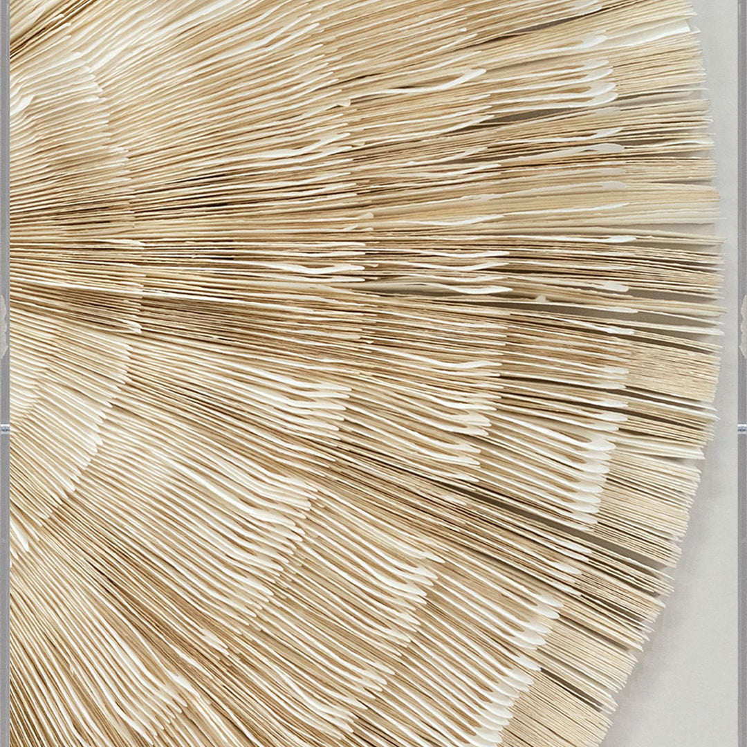 Handmade BEACON wall art painting featuring abstract design, measuring 40x120 inches, with vibrant colors and textured details.