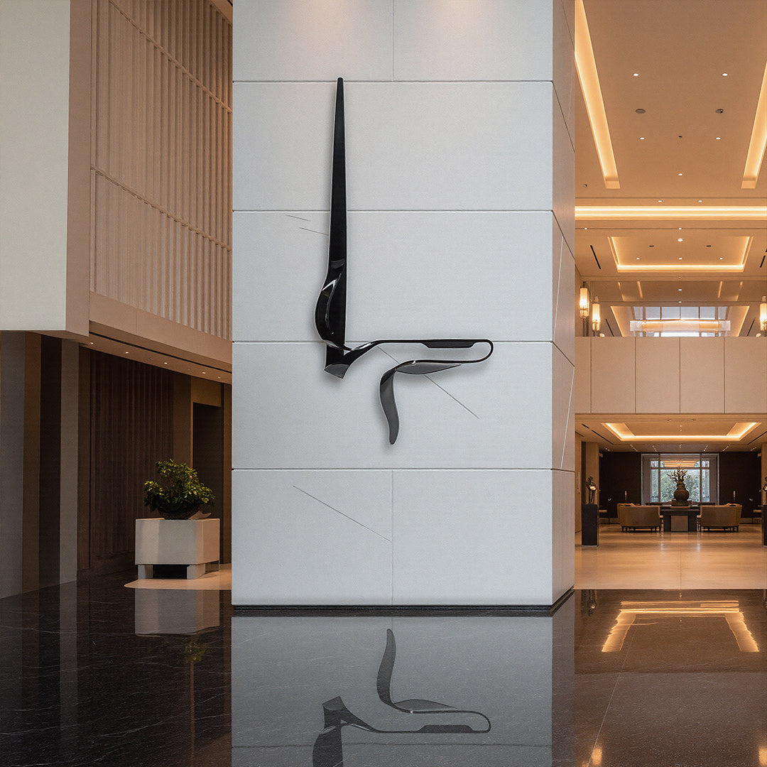 Hand Crafted Black Stainless Steel Shelf BJ20250018A