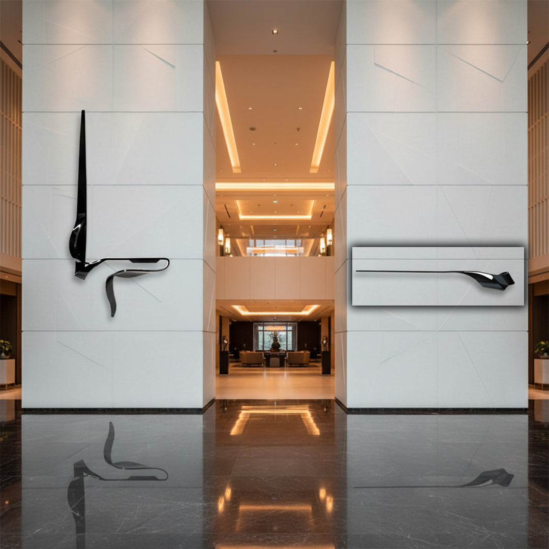 Hand Crafted Black Stainless Steel Shelf BJ20250018B small