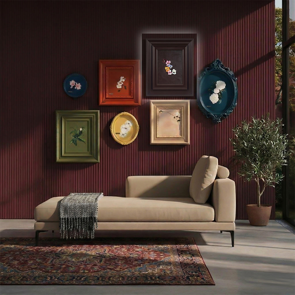 Handmade 50x60cm wall painting art by BEACON (TYDG), featuring intricate designs on canvas with vibrant colors.