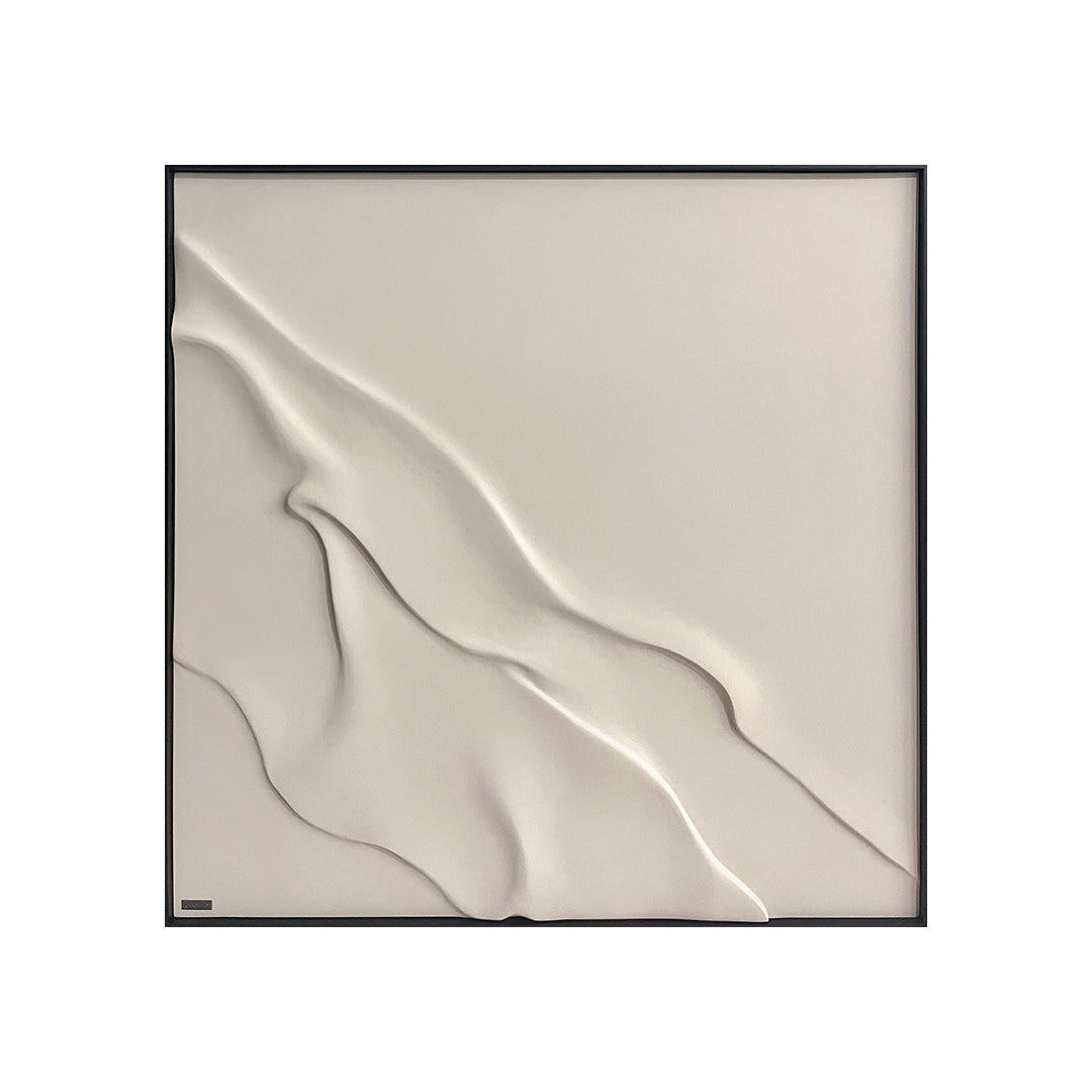 Handmade impasto wall art painting by BEACON, 120x120cm, textured abstract artwork for modern interior decor.