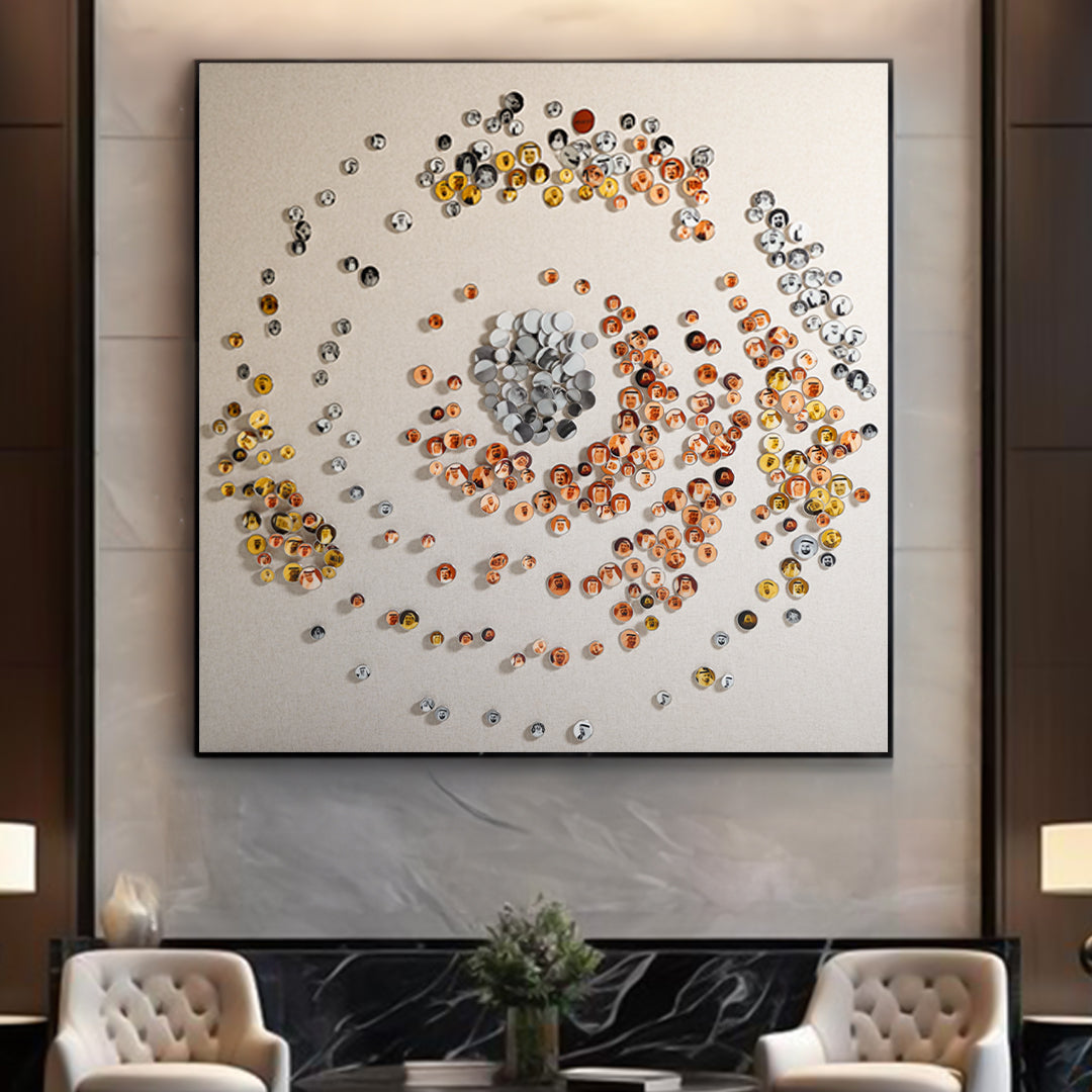 Orbital Echoes Handmade Wall Art - 2403H0046-W2000*H2000-T184859090 - Artwork - ebarza Furniture UAE | Shop Modern Furniture in Abu Dhabi & Dubai - مفروشات ايبازرا في الامارات | تسوق اثاث عصري وديكورات مميزة في دبي وابوظبي