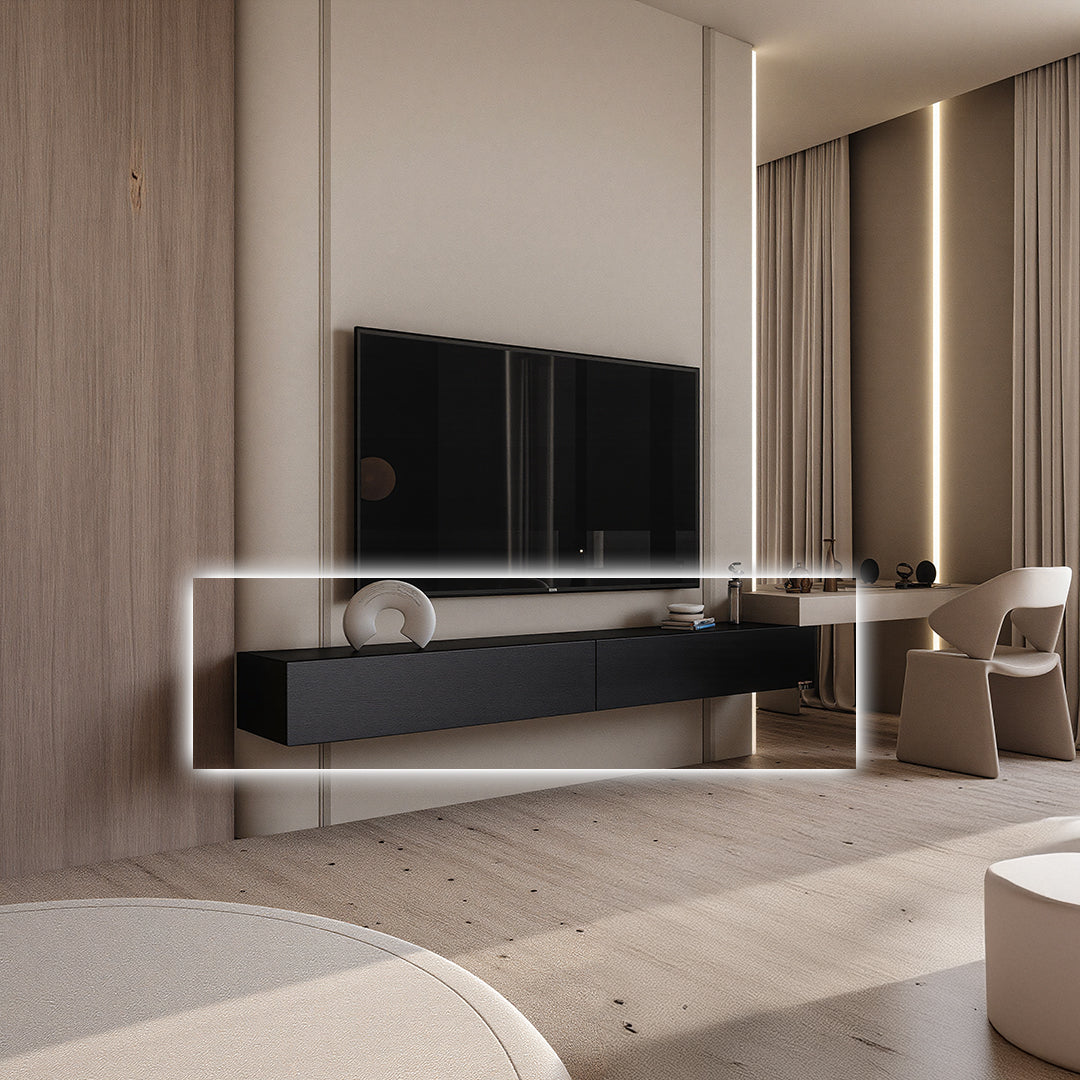 Hanged floating Tv Stand MLL-CUS06 - Storage/TV Unites - ebarza Furniture UAE | Shop Modern Furniture in Abu Dhabi & Dubai - مفروشات ايبازرا في الامارات | تسوق اثاث عصري وديكورات مميزة في دبي وابوظبي