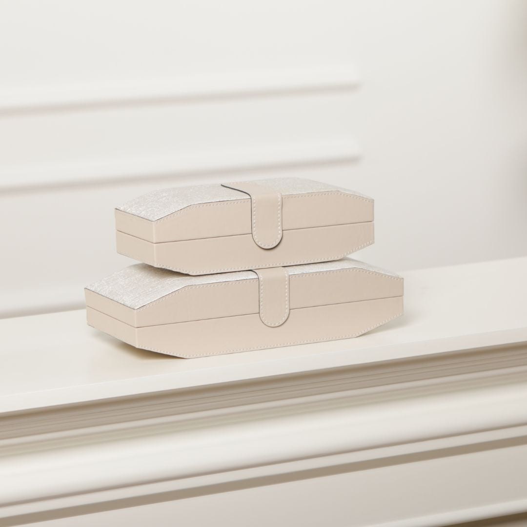 KD5022AS - طلب مسبق – توصيل خلال 15 يوم – صندوق مجوهرات جلدي بمفصلات حجم صغير