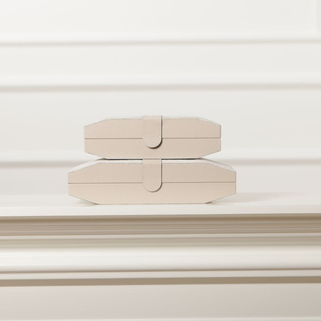 KD5022AS - طلب مسبق – توصيل خلال 15 يوم – صندوق مجوهرات جلدي بمفصلات حجم صغير