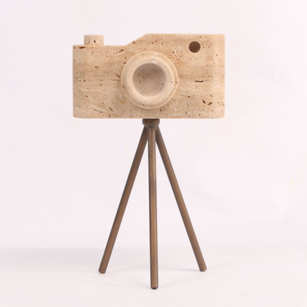 Pre-order 15 Days Delivery Marble Camera Sculpture-L KA5090A - Home Decor Figurines - ebarza Furniture UAE | Shop Modern Furniture in Abu Dhabi & Dubai - مفروشات ايبازرا في الامارات | تسوق اثاث عصري وديكورات مميزة في دبي وابوظبي
