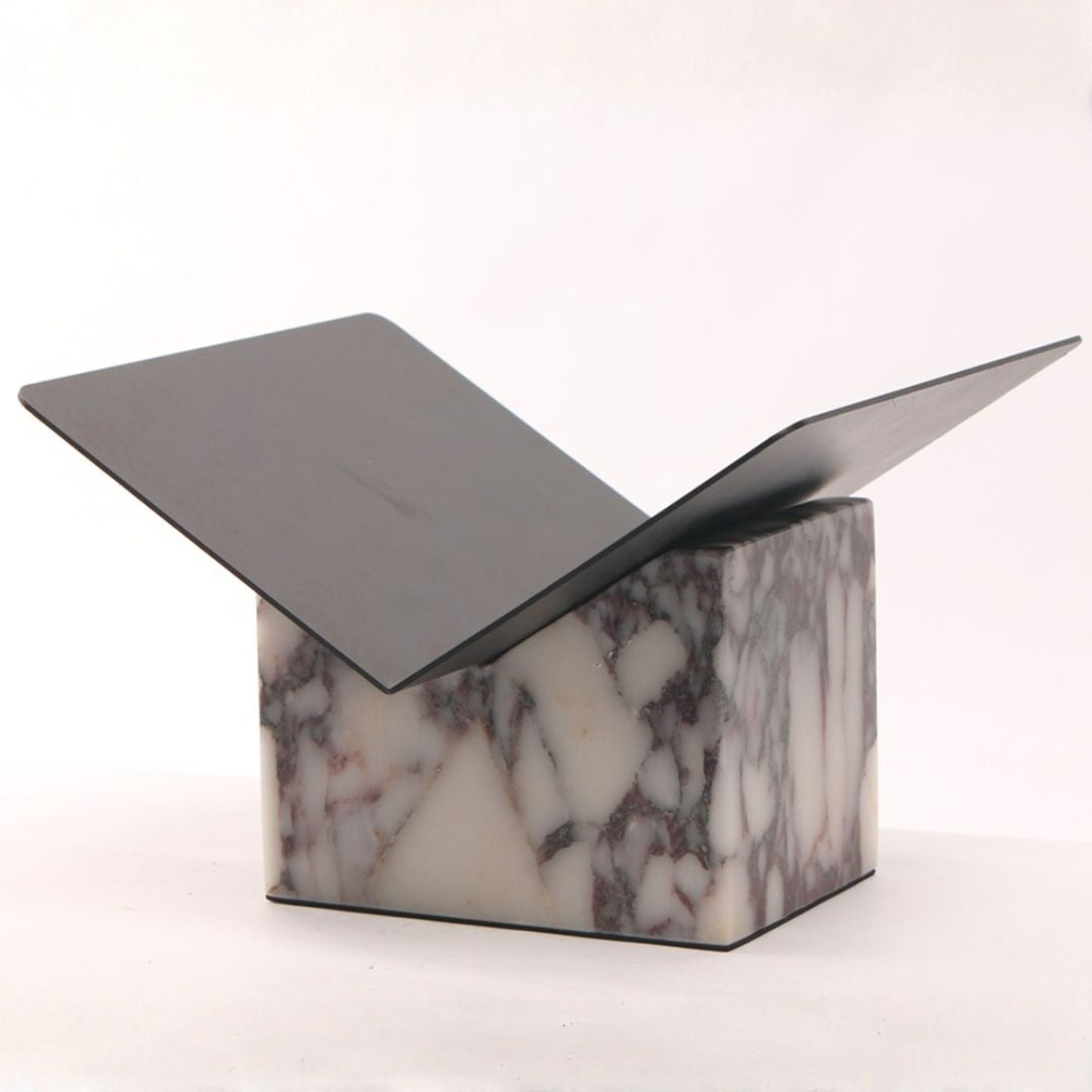 Pre-order 15 Days Delivery Bulgari Marble & Iron Magzaine Holder KH5007B - Bookends - ebarza Furniture UAE | Shop Modern Furniture in Abu Dhabi & Dubai - مفروشات ايبازرا في الامارات | تسوق اثاث عصري وديكورات مميزة في دبي وابوظبي