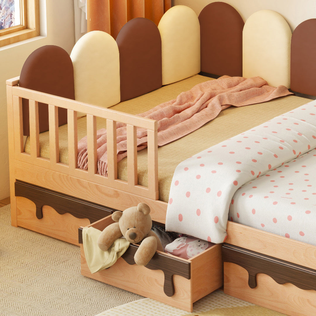 Pre-order 25 Days Delivery Neapolitan Kid Bed With drawers E2221F - Kids Beds - ebarza Furniture UAE | Shop Modern Furniture in Abu Dhabi & Dubai - مفروشات ايبازرا في الامارات | تسوق اثاث عصري وديكورات مميزة في دبي وابوظبي
