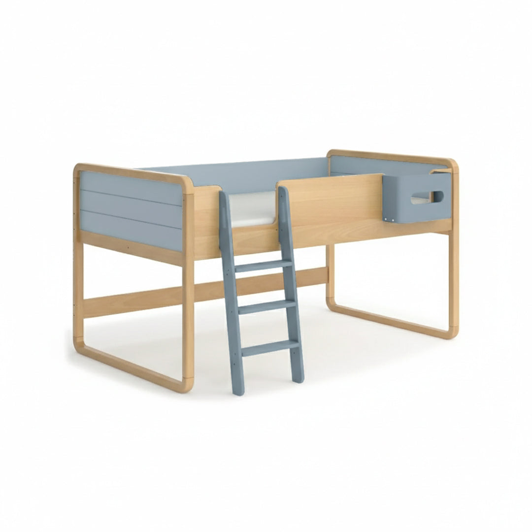 Kids Byron Long Junior Double Loft Bed BK-BYLJDLB/BBBH/BK-LBS/BB - Kids Beds - ebarza Furniture UAE | Shop Modern Furniture in Abu Dhabi & Dubai - مفروشات ايبازرا في الامارات | تسوق اثاث عصري وديكورات مميزة في دبي وابوظبي