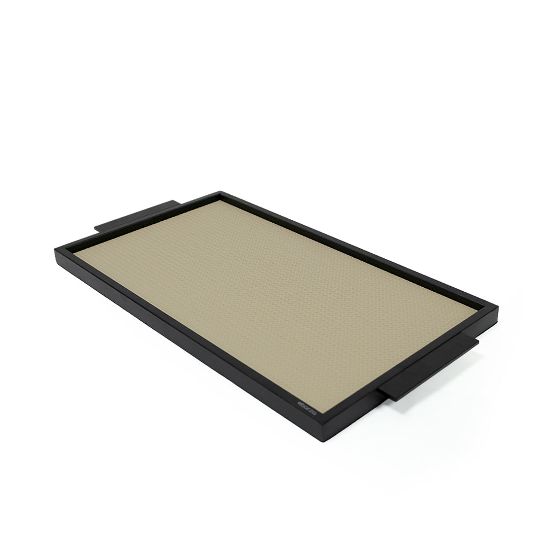 LEATHER & METAL Beige TRAY-L W6047A - Trays - ebarza Furniture UAE | Shop Modern Furniture in Abu Dhabi & Dubai - مفروشات ايبازرا في الامارات | تسوق اثاث عصري وديكورات مميزة في دبي وابوظبي