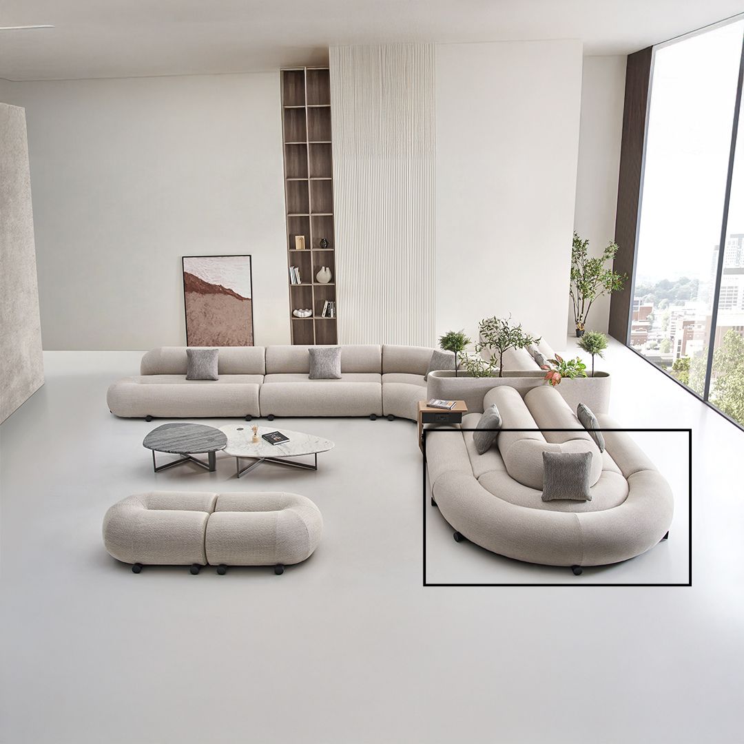 Laisi semicircle sofa module - SF238 semicircle sofa - Sofas - ebarza Furniture UAE | Shop Modern Furniture in Abu Dhabi & Dubai - مفروشات ايبازرا في الامارات | تسوق اثاث عصري وديكورات مميزة في دبي وابوظبي