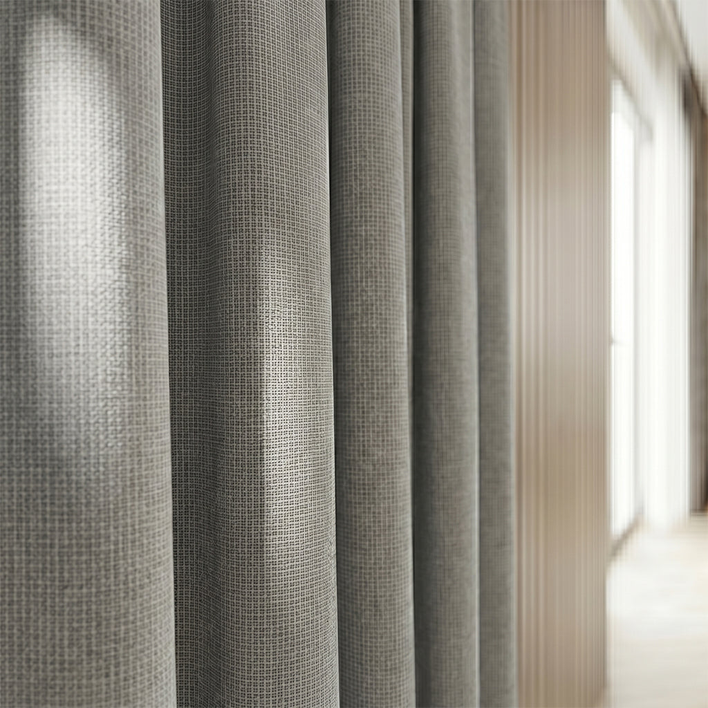 Lichen polyester curtain fabric by BEACON, featuring a textured lichen pattern suitable for curtains and drapes.