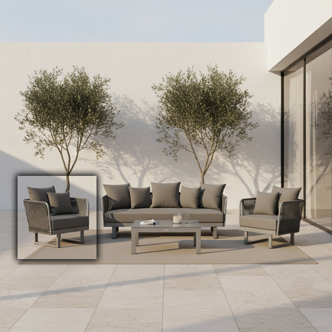 Pre-order 90 Days Delivery Lyon Outdoor Armchair 20810701 - Outdoor Chairs - ebarza Furniture UAE | Shop Modern Furniture in Abu Dhabi & Dubai - مفروشات ايبازرا في الامارات | تسوق اثاث عصري وديكورات مميزة في دبي وابوظبي