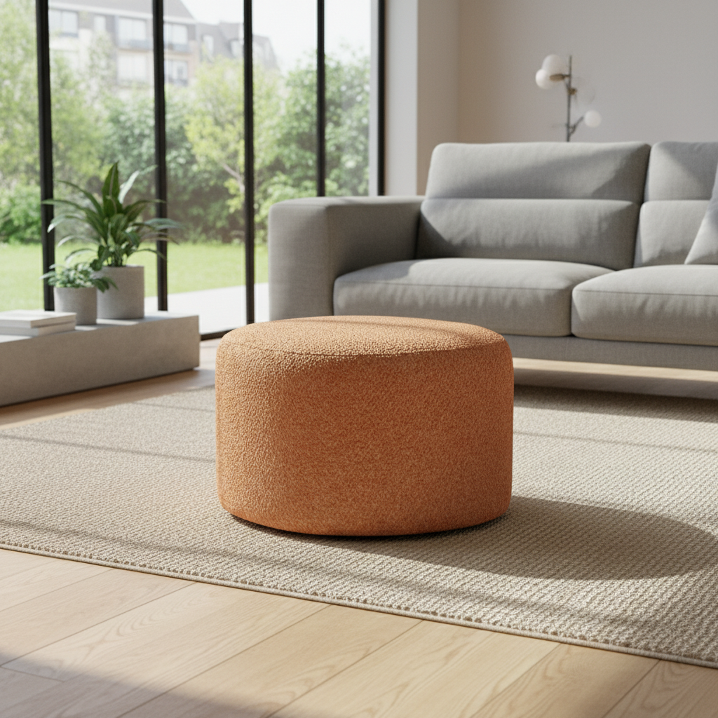 MOLLIS SMALL POUF BER-SMALL/OC - Poufs - ebarza Furniture UAE | Shop Modern Furniture in Abu Dhabi & Dubai - مفروشات ايبازرا في الامارات | تسوق اثاث عصري وديكورات مميزة في دبي وابوظبي