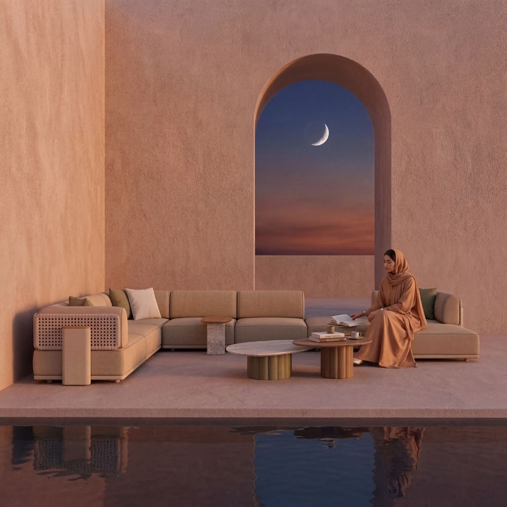 Block Outdoor Pouf - KC8609N25ALU