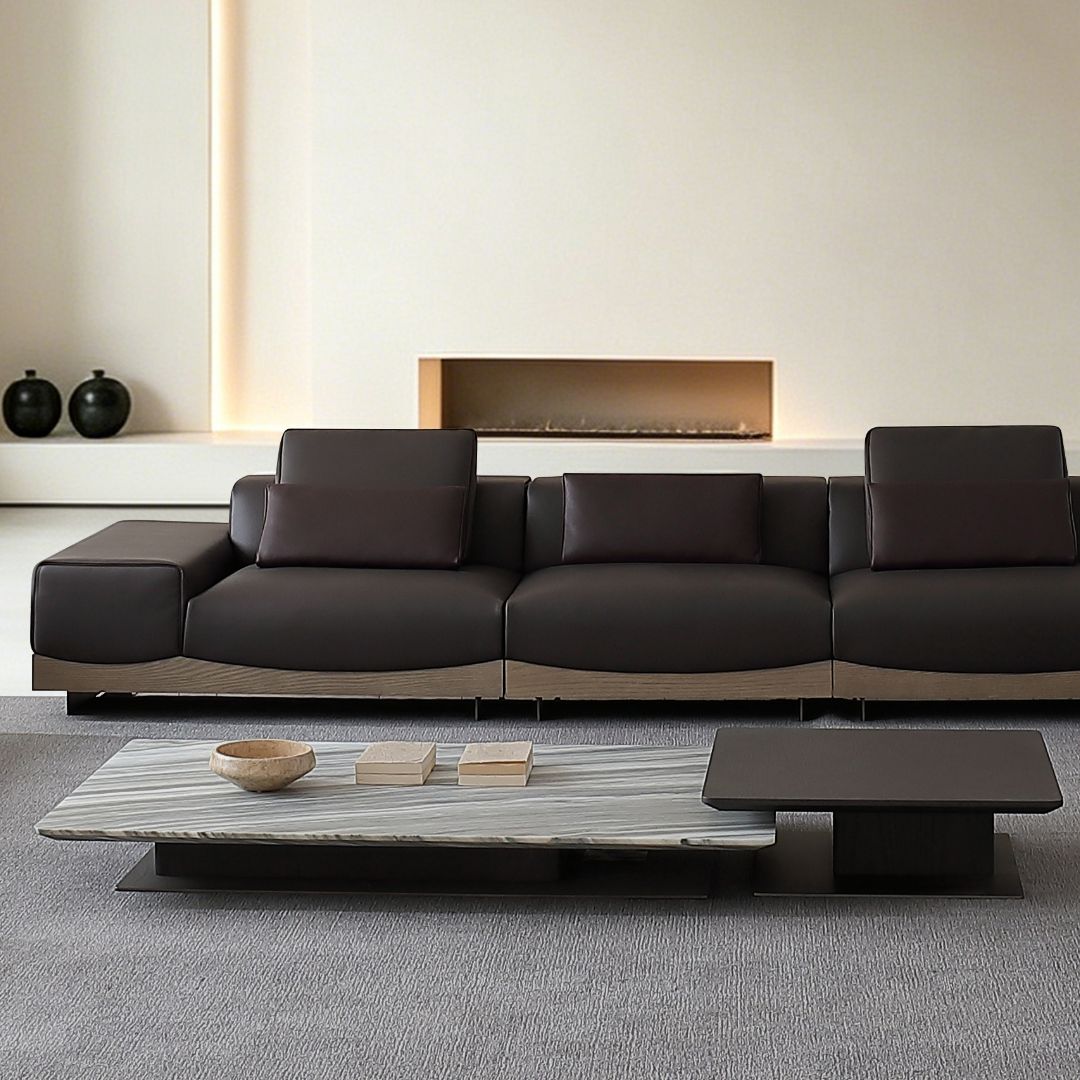BEACON Manoor coffee table side table with sleek wooden finish and modern design, featuring a rectangular top and sturdy legs.