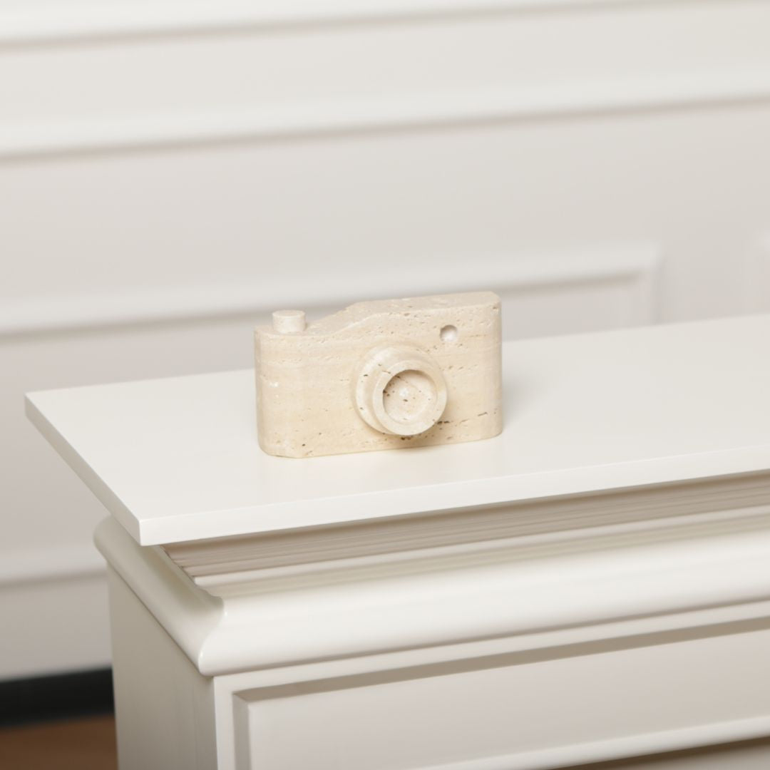 Pre-order 15 Days Delivery Marble Camera Sculpture KA5092A - Home Decor Figurines - ebarza Furniture UAE | Shop Modern Furniture in Abu Dhabi & Dubai - مفروشات ايبازرا في الامارات | تسوق اثاث عصري وديكورات مميزة في دبي وابوظبي