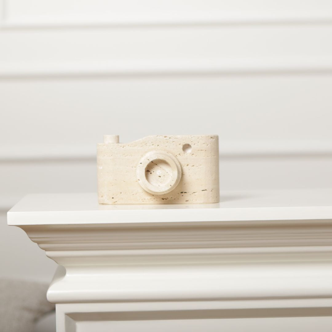 Pre-order 15 Days Delivery Marble Camera Sculpture KA5092A - Home Decor Figurines - ebarza Furniture UAE | Shop Modern Furniture in Abu Dhabi & Dubai - مفروشات ايبازرا في الامارات | تسوق اثاث عصري وديكورات مميزة في دبي وابوظبي