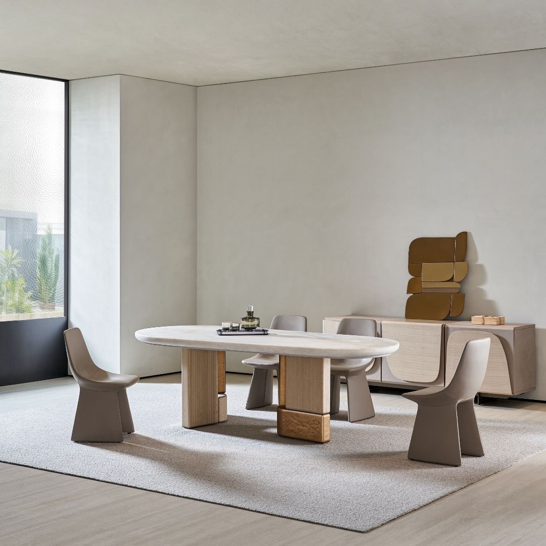 Pre-order 15 Days Delivery Marl Dining Chair AMF-CY666W - Chairs - ebarza Furniture UAE | Shop Modern Furniture in Abu Dhabi & Dubai - مفروشات ايبازرا في الامارات | تسوق اثاث عصري وديكورات مميزة في دبي وابوظبي