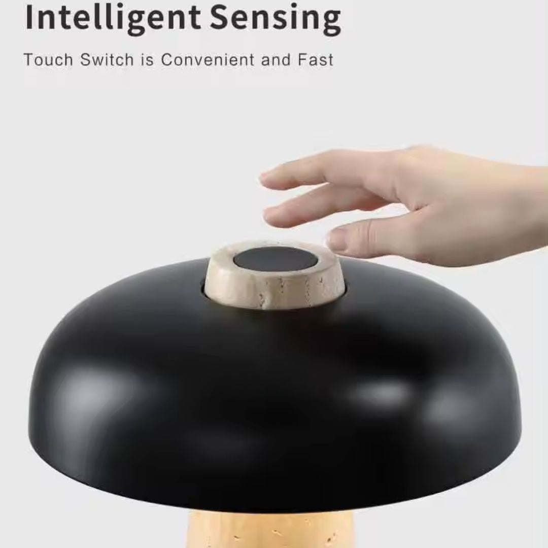 Matt Black Iron And Travertine Table Lamp MT80591-1-240 - Desk/table Lamps - ebarza Furniture UAE | Shop Modern Furniture in Abu Dhabi & Dubai - مفروشات ايبازرا في الامارات | تسوق اثاث عصري وديكورات مميزة في دبي وابوظبي