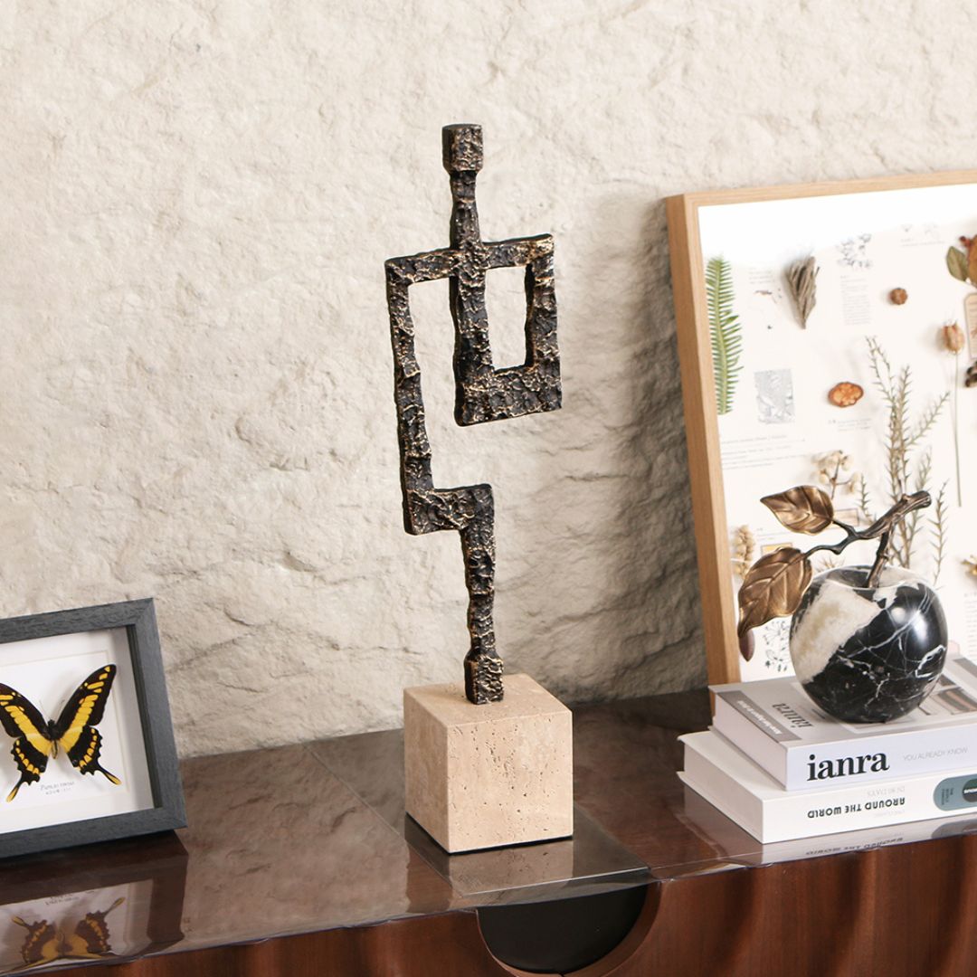 Pre-order 15 Days Delivery Metallic Abstract KA5135A - Home Decor Figurines - ebarza Furniture UAE | Shop Modern Furniture in Abu Dhabi & Dubai - مفروشات ايبازرا في الامارات | تسوق اثاث عصري وديكورات مميزة في دبي وابوظبي