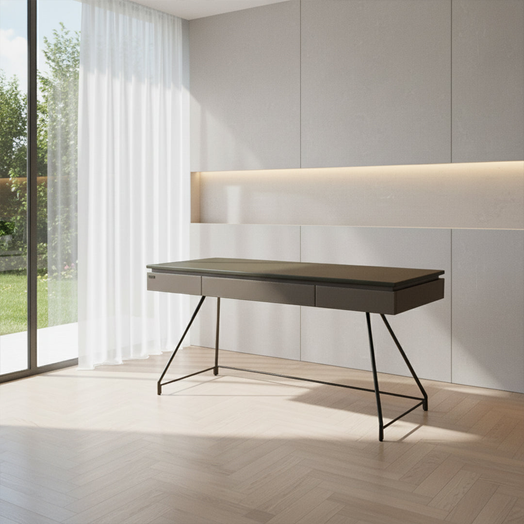 Microfiber Hard Leather Desk OD-258 - Office Desks - ebarza Furniture UAE | Shop Modern Furniture in Abu Dhabi & Dubai - مفروشات ايبازرا في الامارات | تسوق اثاث عصري وديكورات مميزة في دبي وابوظبي