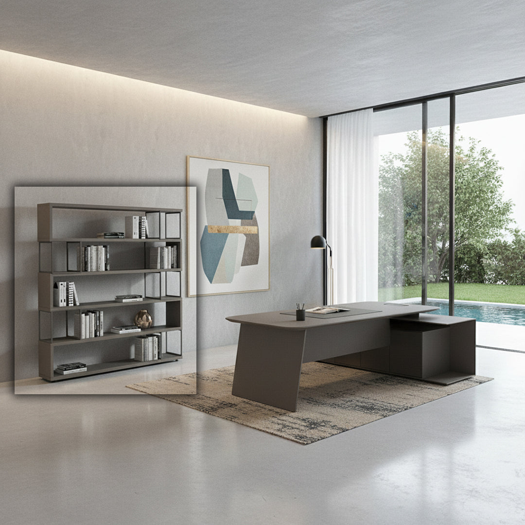 Microfiber hard leather Bookshelf DO-21 - Bookcases - ebarza Furniture UAE | Shop Modern Furniture in Abu Dhabi & Dubai - مفروشات ايبازرا في الامارات | تسوق اثاث عصري وديكورات مميزة في دبي وابوظبي