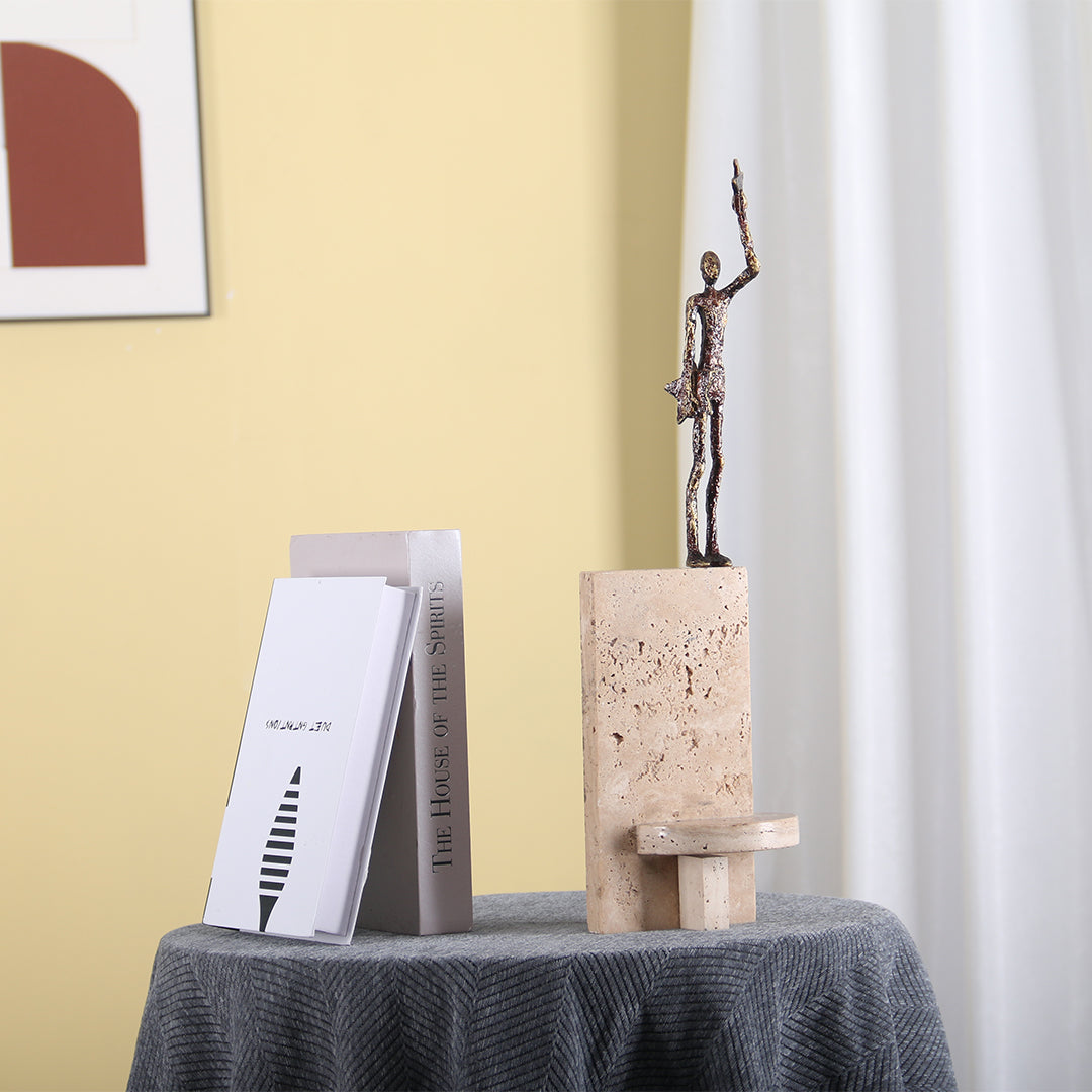 Moveable Man Sculpture KA3069A - Home Decor Figurines - ebarza Furniture UAE | Shop Modern Furniture in Abu Dhabi & Dubai - مفروشات ايبازرا في الامارات | تسوق اثاث عصري وديكورات مميزة في دبي وابوظبي